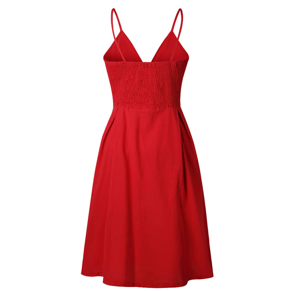 Red halter dress - Picture 5 of 7